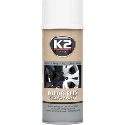 K2 COLOR FLEX syntetický kaučuk biely 400ml