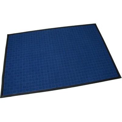 FLOMA Criss Cross Modrá textilná gumová čistiace vstupná rohož 120 cm x 180 cm x 0,8 cm
