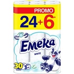  Тоалетна хартия Емека White 24+6 бр
