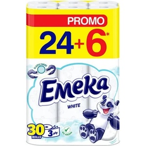  Тоалетна хартия Емека White 24+6 бр