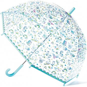 Djeco Jednorožci deštník dětský průhledný