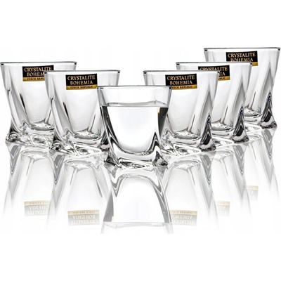 Crystalite Bohemia poháre Quadro 6 x 55 ml