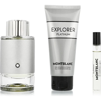 Mont Blanc Explorer Platinum Подаръчен комплект EDP 100 ml + душ гел 100 ml + EDP 7, 5 ml опция Grey Cover
