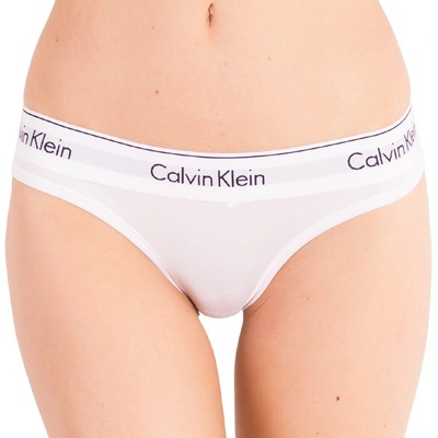 Calvin Klein nohavičky tangá Modern Cotton F3786E biele