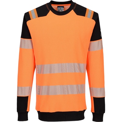 Portwest hi-vis modaflame pw3 / Мъжки огнеупорен антистатичен суитшърт - оранжев/черен s (fr755obrs)