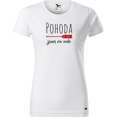 Super plecháček Dámské vodácké tričko s potiskem Pohoda Bílá