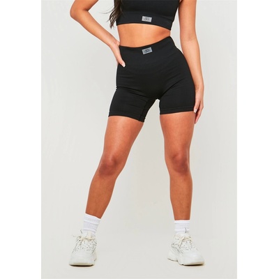 Missy Empire Gabby Black Missy Sport Ribbed High Waisted Cycle Short - Black