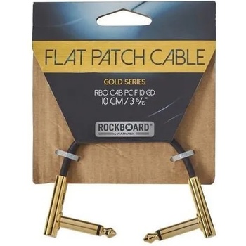 Image 1 of RockBoard Flat Patch Cable Gold 10 cm Ъглов - Ъглов Пач кабел (RBO CAB PC F 10 GD)