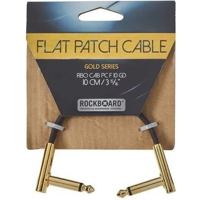 RockBoard Flat Patch Cable Gold 10 cm Ъглов - Ъглов Пач кабел (RBO CAB PC F 10 GD)