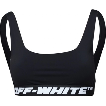 OFF WHITE Women's Logo Band Non Wired Low Impact Sports Bra - Black No Color