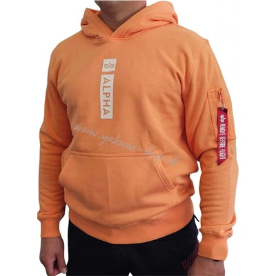 Alpha Industries ALPHA PP Hoody pánska mikina tangerine oranžová