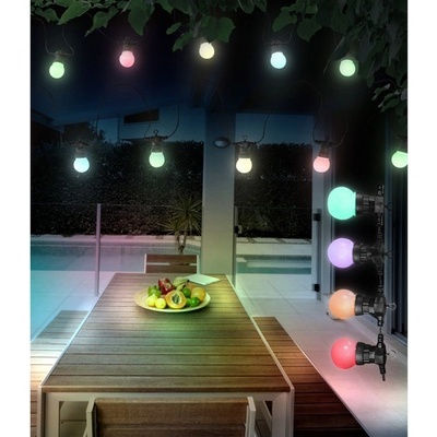GLOBO 3401 NIRVANA světelný řetěz LED 12500mm 20x0,3W IP44 černá opál
