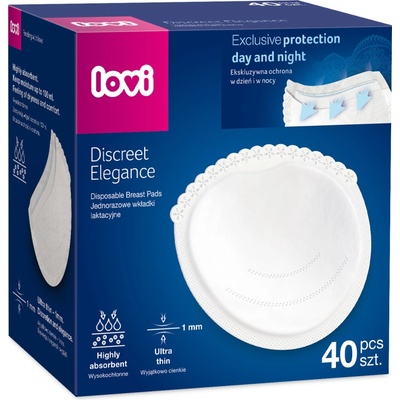 Lovi vložky do podprsenky 40ks Discreet Elegance bílé