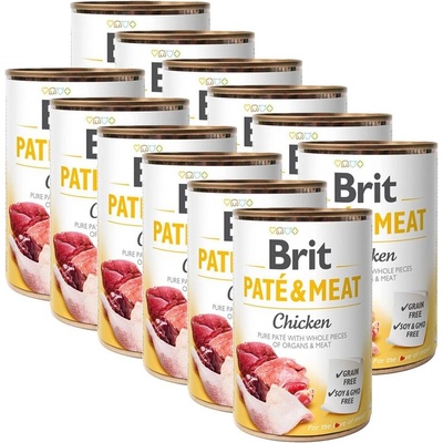 Brit Консерва Brit Paté & Meat Пиле 12 x 400 г