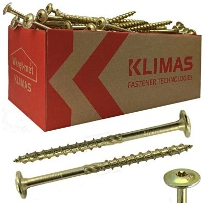 Klimas Wkret-Met | Skrutky do dreva s tanierovou hlavou TORX| 6X90 mm | 100ks