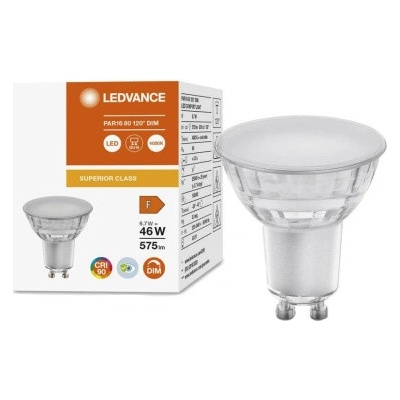 Ledvance LED žiarovka GU10 6,7W 48W 575lm 4000lm Neutrálna 120° CRI90 Stmievateľné sklo Superior