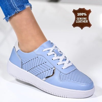 Обувки естествена кожа 186055 blue