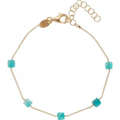 Alisia Stylový pozlacený náramek s amazonitem AL2534.01.011