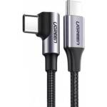 Ugreen USB-C to Angled USB2.0-C Round Cable 1m Gray Black