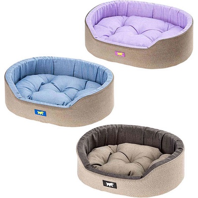 Ferplast Dandy Oran - Памучно овално легло за кучета и котки с подвижна възглавница, 45 х 35 х 13 см. /три модела