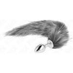 KINK Fox Tail with Metal Plug Grey