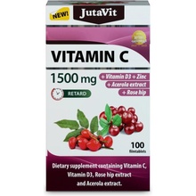 JutaVit Vitamin C 1500 mg s vitaminem D3 zinkem šípky a extraktem z aceroly 100 tablet