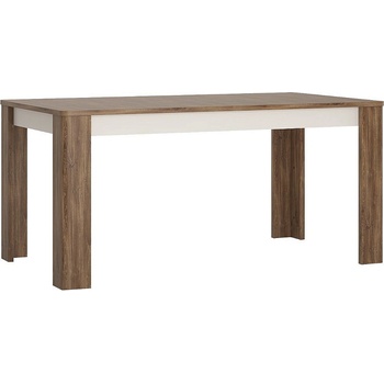 ЕВРОМАР Разтегателна трапезна маса toledo tolt03 дъб стирлинг / алпийско бяло