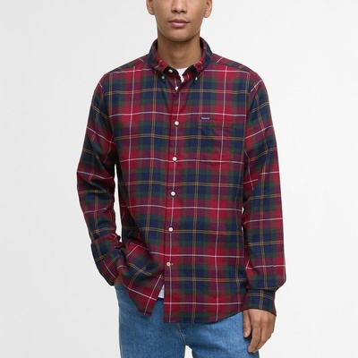Barbour Fortrose Tailored košel'a dlhý rukáv wine red tartan