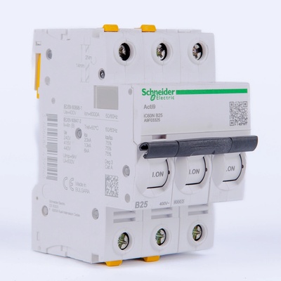 Schneider Electric 3P B25A iC60N 6kA AC/DC A9F03325