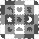 Eco Toys Detské penové puzzle 122x122cm hracia deka podložka na zem Zvieratká 25 dielov