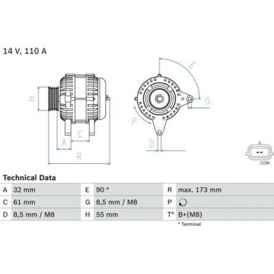 Generátor BOSCH 0 986 083 980