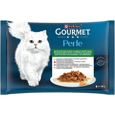 Gourmet Perle pstruh, hovädzie, divina, teľacie 4 x 85 g