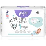 Bella Baby Happy Soft&Delicate еднократни пелени с каналчета Newborn 2-5 kg 42 бр