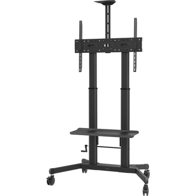 Vision Стойка за интерактивен дисплей Vision VFM-F26, за под, за екрани от 55" до 100", VESA до 800x600, до 80кг, мобилна, черна (9P39929)