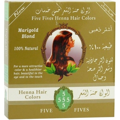 Five Fives Antonie Kedish Partners Co. El-Obur Industrial City Egypt Henna na vlasy zlatá 100 g