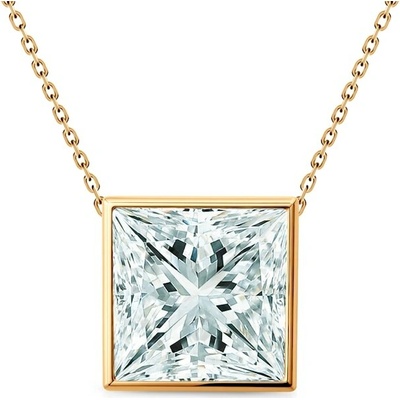 Savicki Náhrdelník žlté zlato, laboratórny diamant PURE-N-PR-100-LAB-Z