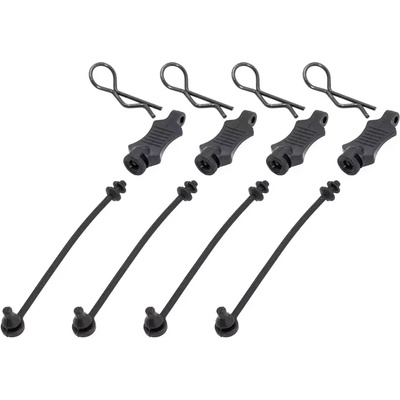 HOBBYTECH Щипки с ластици за 1/8 body clips retainers + clips ( 4 pcs) ht-502400 (ht-502400)