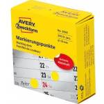 Avery Zweckform Marking wheel in dispenser Avery Zweckform, 250 pcs /roll, O19 mm, yellow, YELLOW