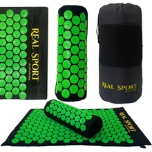 RealG RC020 Akupresúrna podložka + vankúš 70 x 41 cm, čierna a zelená
