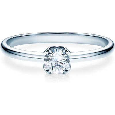 SAVICKI Годежен пръстен Solitaire: два цвята злато. бял сапфир