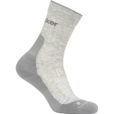 Icebreaker Мъжки туристически чорапи Icebreaker Merino Hike+ Light Crew Walking socks - Blizzard Hthr / Alloy - размер 44, 5-46, 5 (EU) (201-9225-0513)