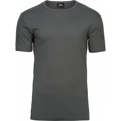 Tee Jays pevné pánské slim-fit triko Interlock šedá