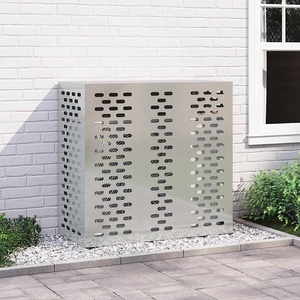 vidaXL Покритие за климатик Сребристо 110 x 50 x 105 см (865916)