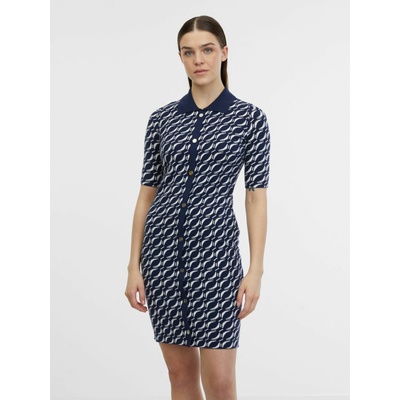 orsay Тъмносиня дамска рокля-пуловер с десен ORSAY Orsay | Sin | ЖЕНИ | S