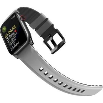 UNIQ Linus Airsoft Silikónový remienok na Apple Watch 42/44/45/Ultra 49 mm sivý UNIQ-45MM-LINUSGRY