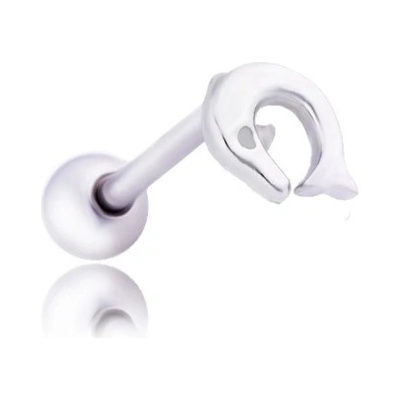 Šperky eshop piercing do jazyka z chirurgické oceli delfín AC5.17