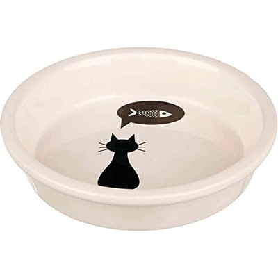 TRIXIE Cat ceramic Bowl - Керамична купа за котки за храна и вода, 250 мл