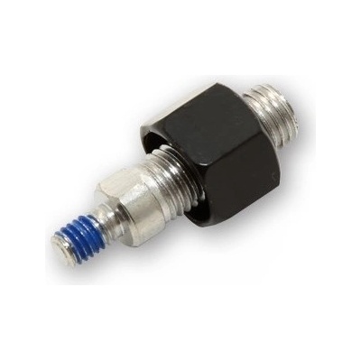 Adaptér závitu zrkadlá M10x1,25 ľavý / M6x1mm pravý - čierna