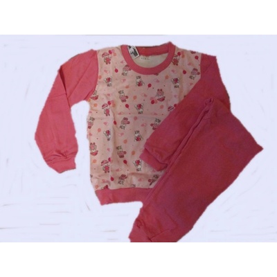 Smaragd dívčí pyžamo hroch růžová