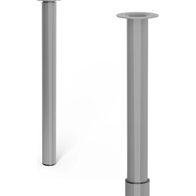 Walteco Nábytková noha průměr 60 mm výškově nastavitelná 700-1100 mm šedá 50412